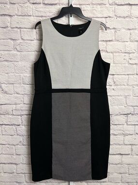 Ann Taylor Factory Black & White Sheath Dress size 16
